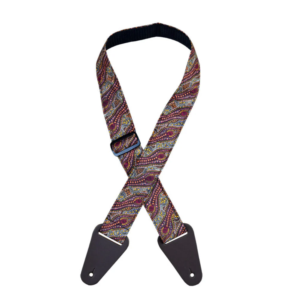 COLONIAL LEATHER Aboriginal Art Guitar Strap - Spirit Dreaming