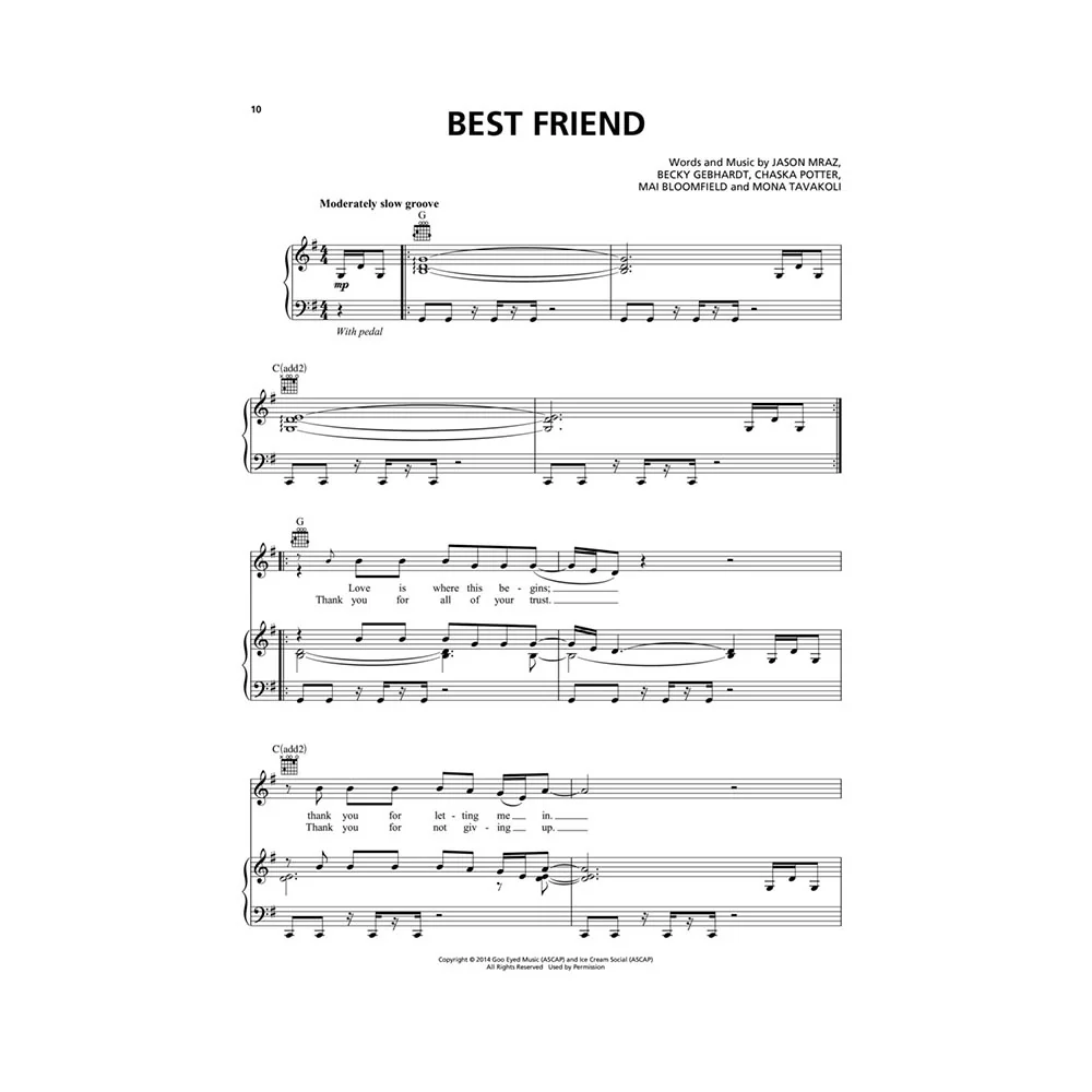 BEST OF JASON MRAZ - PVG (PIANO VOCAL GUITAR) - 287431 - Image 3