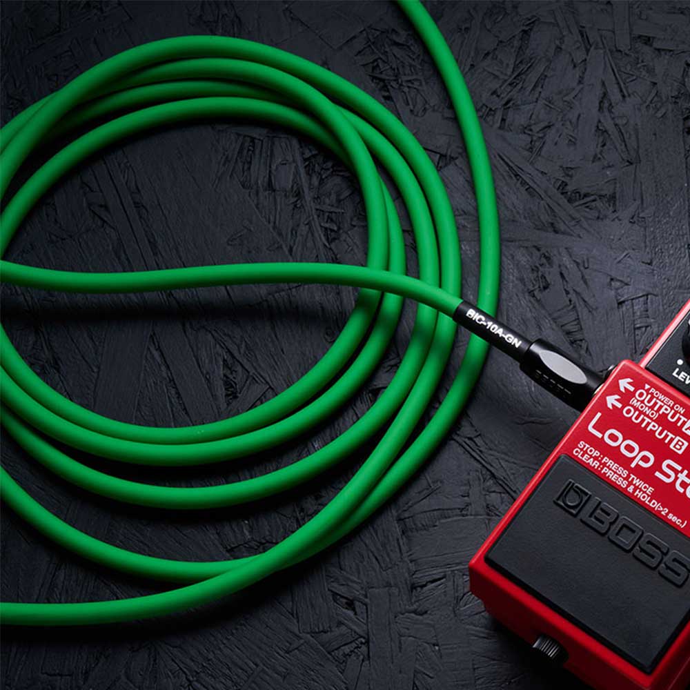 BOSS Instrument Cable 10ft - Green - Image 2