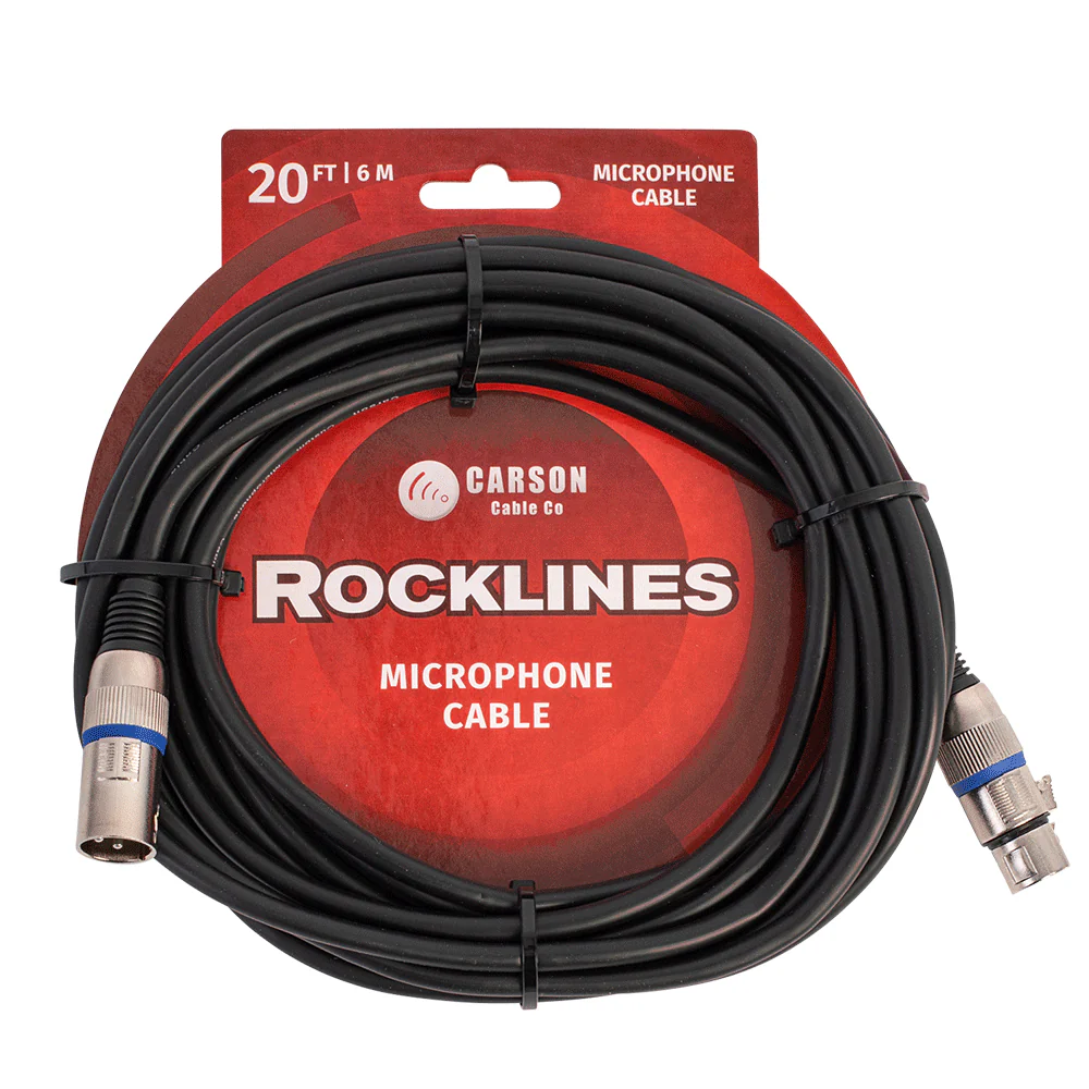 CARSON 20FT Microphone Cable XLR (F) to XLR (M)
