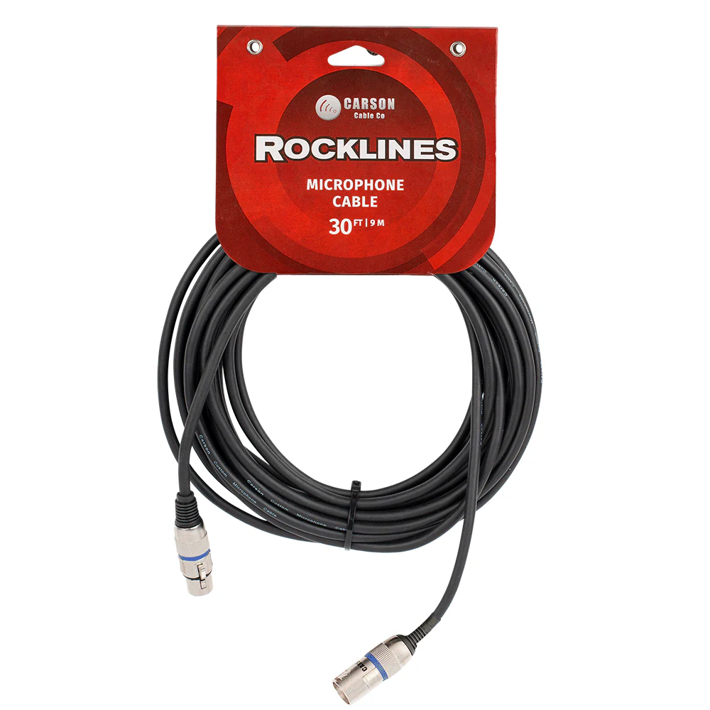 CARSON 30FT Microphone Cable in Black