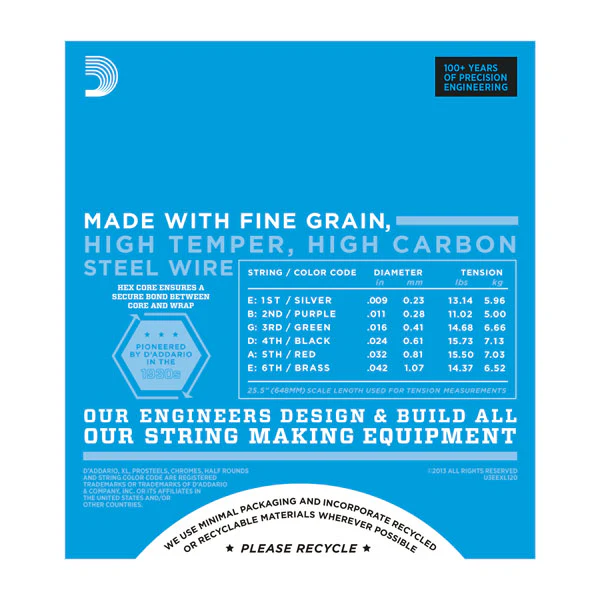 D'ADDARIO EXL120 Super Light Electric Strings 9-42 Gauge - Image 2