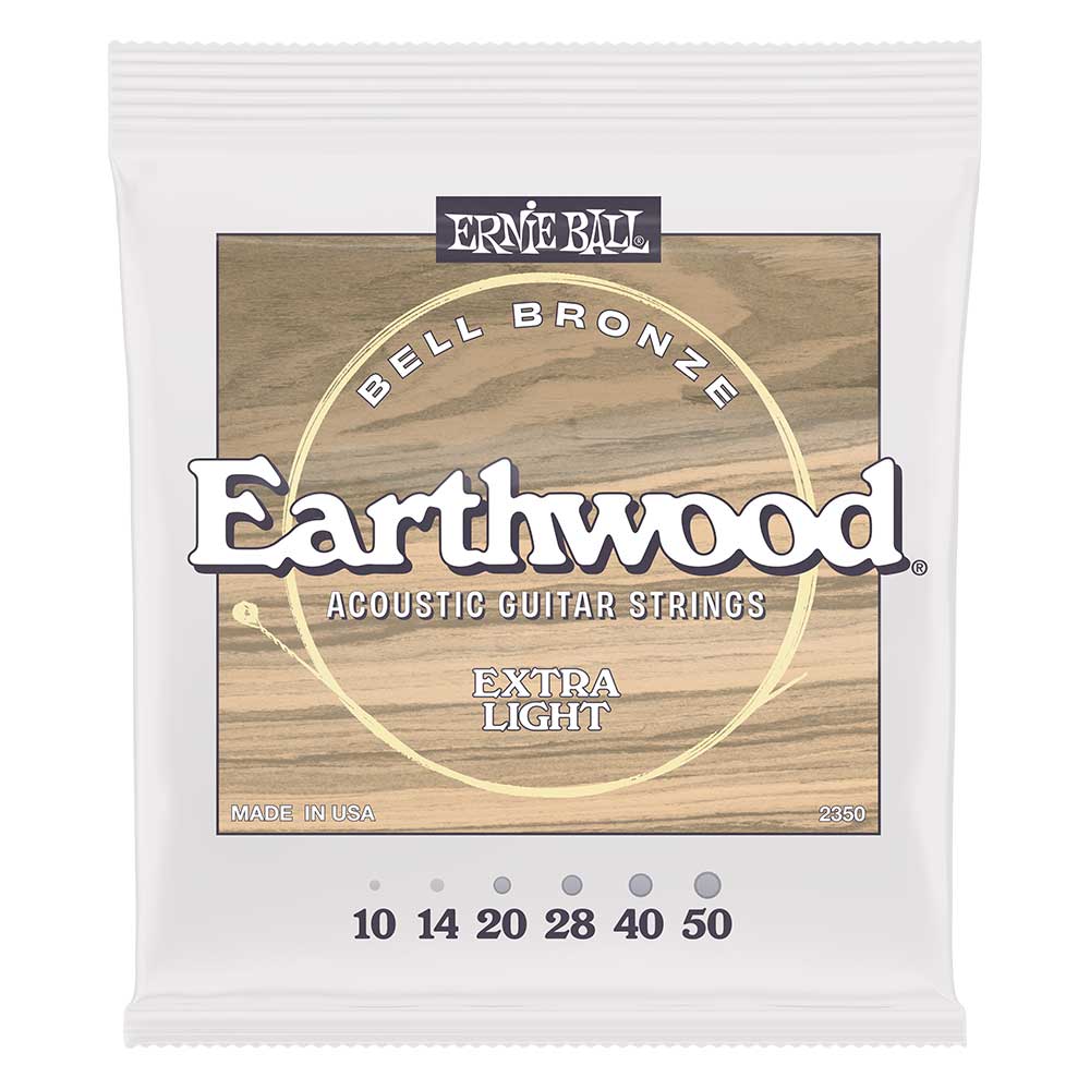 ERNIE BALL Earthwood Bell Bronze Acoustic Guitar Strings Set - Extra Light (10-50)