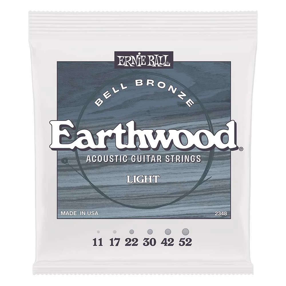 ERNIE BALL Earthwood Bell Bronze Acoustic Guitar Strings Set - Light (11-52)