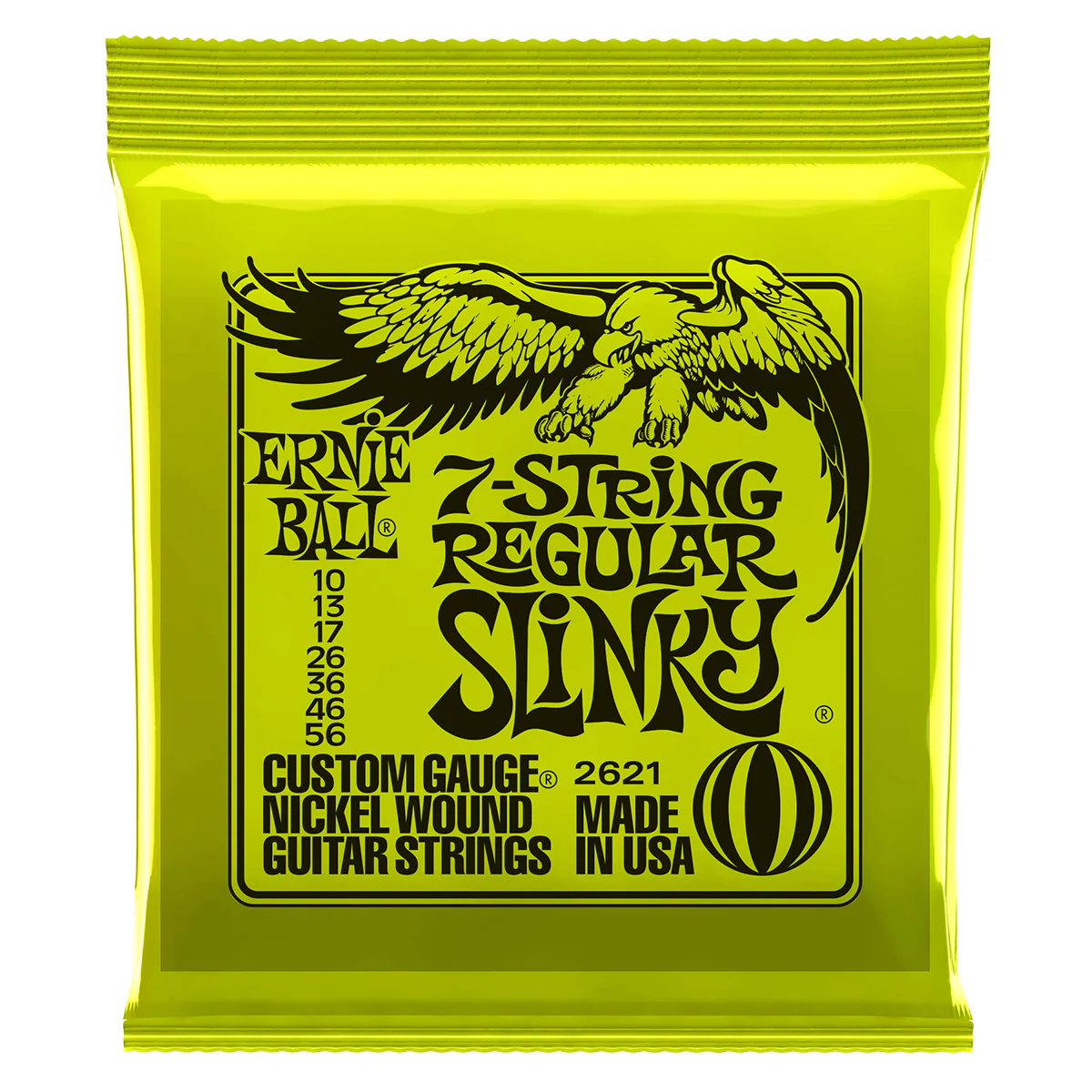 ERNIE BALL 7 Strings Electric Guitar Strings Set - Regular Slinky (10-56)