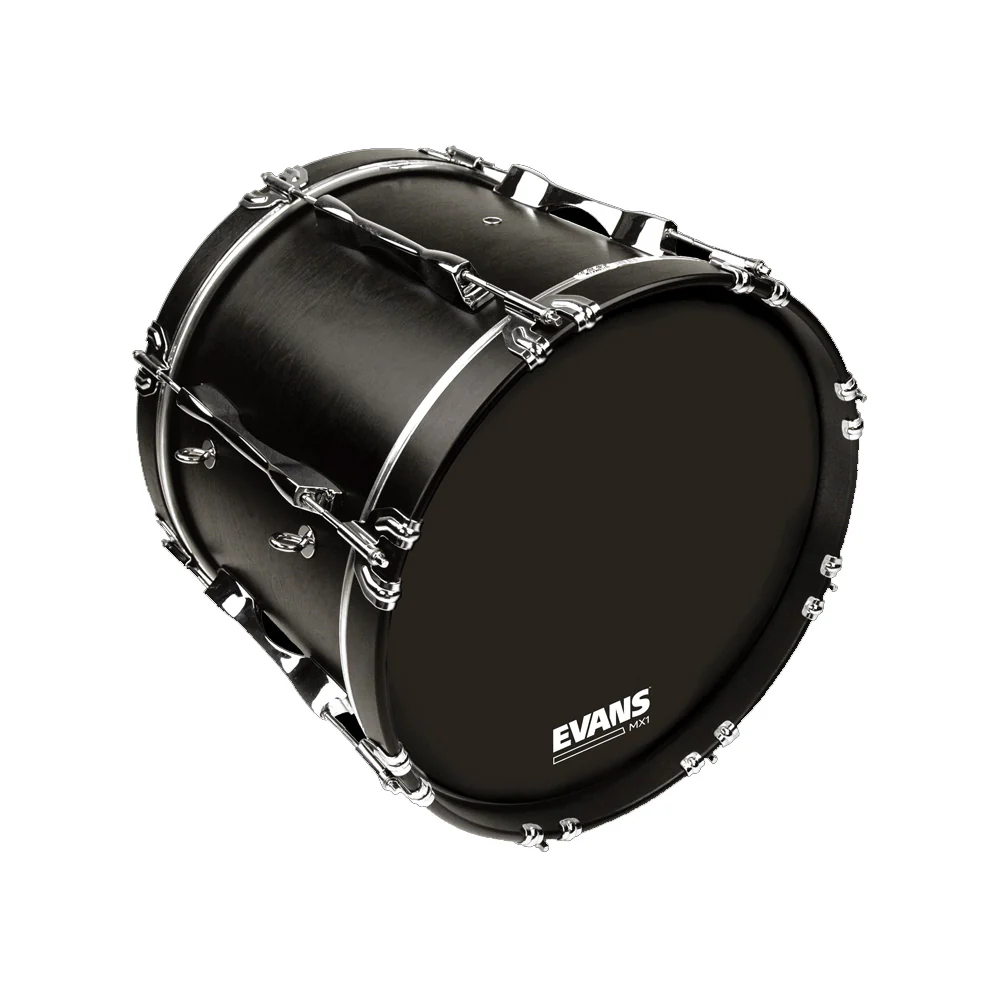 EVANS MX1 Black Marching Bass Drumheads - Image 4