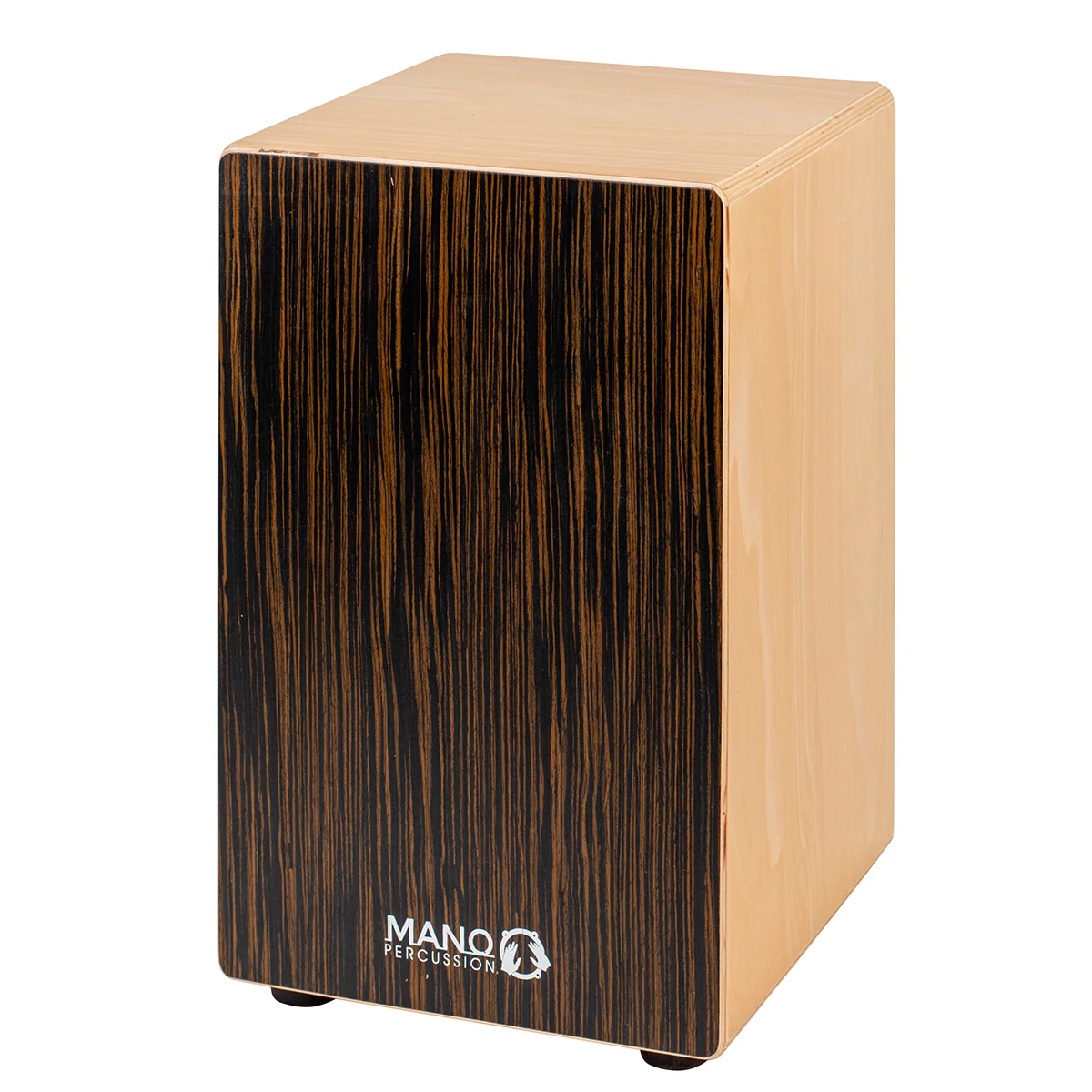 MP985E Mano Percussion Striped Ebony Cajon - Includes Bag