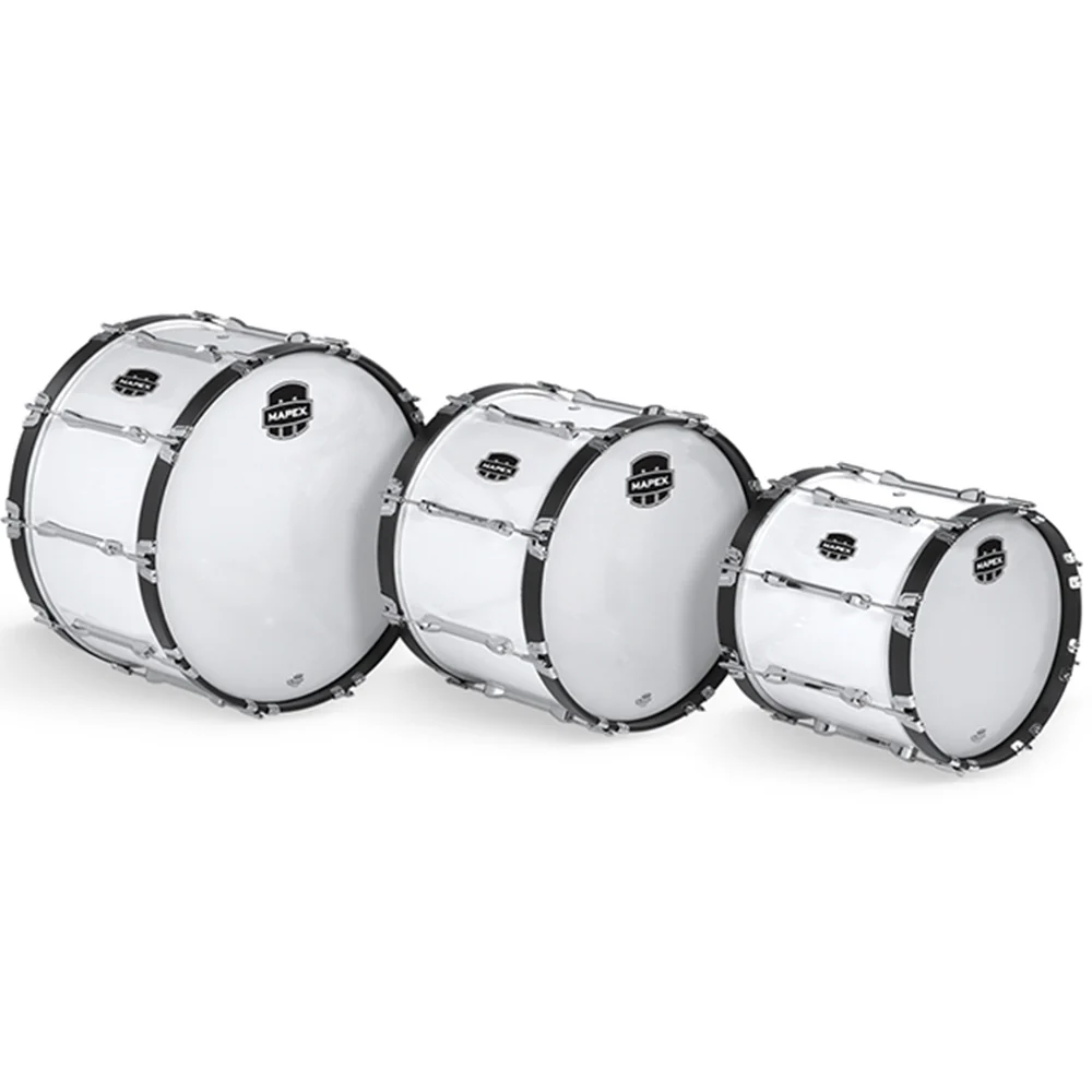 MAPEX Qualifier Marching Bass Drum 16x14 - White