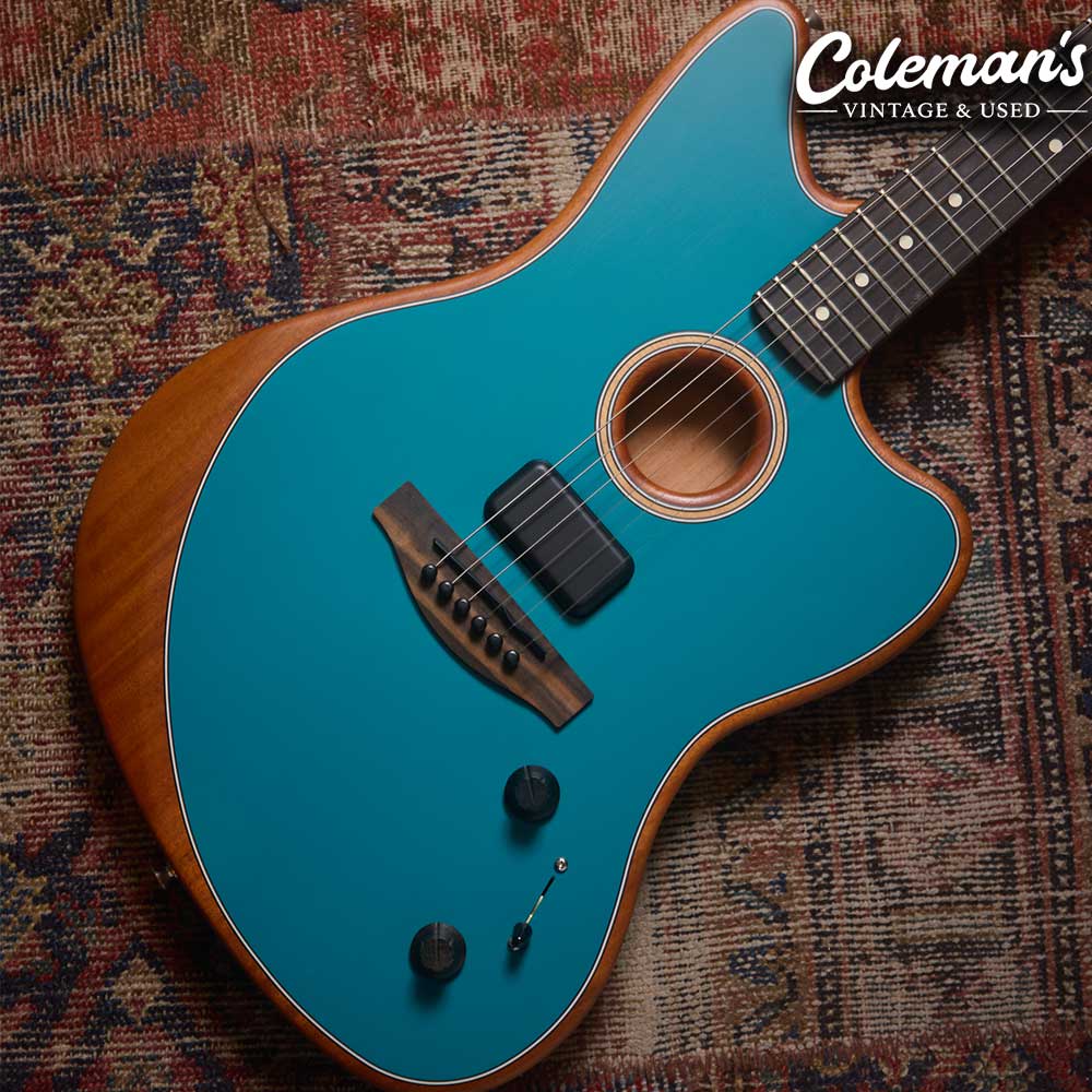 PRELOVED FENDER American Acoustasonic Jazzmaster Ocean Turquoise - Image 4