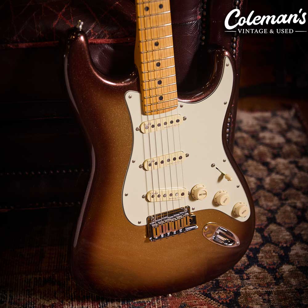 PRELOVED FENDER American Ultra Strat Mocha Burst - Image 3
