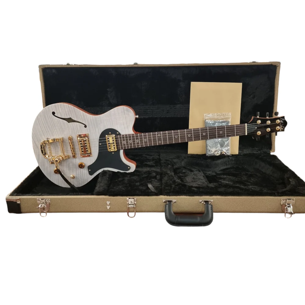 PRELOVED NIK HUBER Surfmeister - Trans White Gold Bigsby - Image 4
