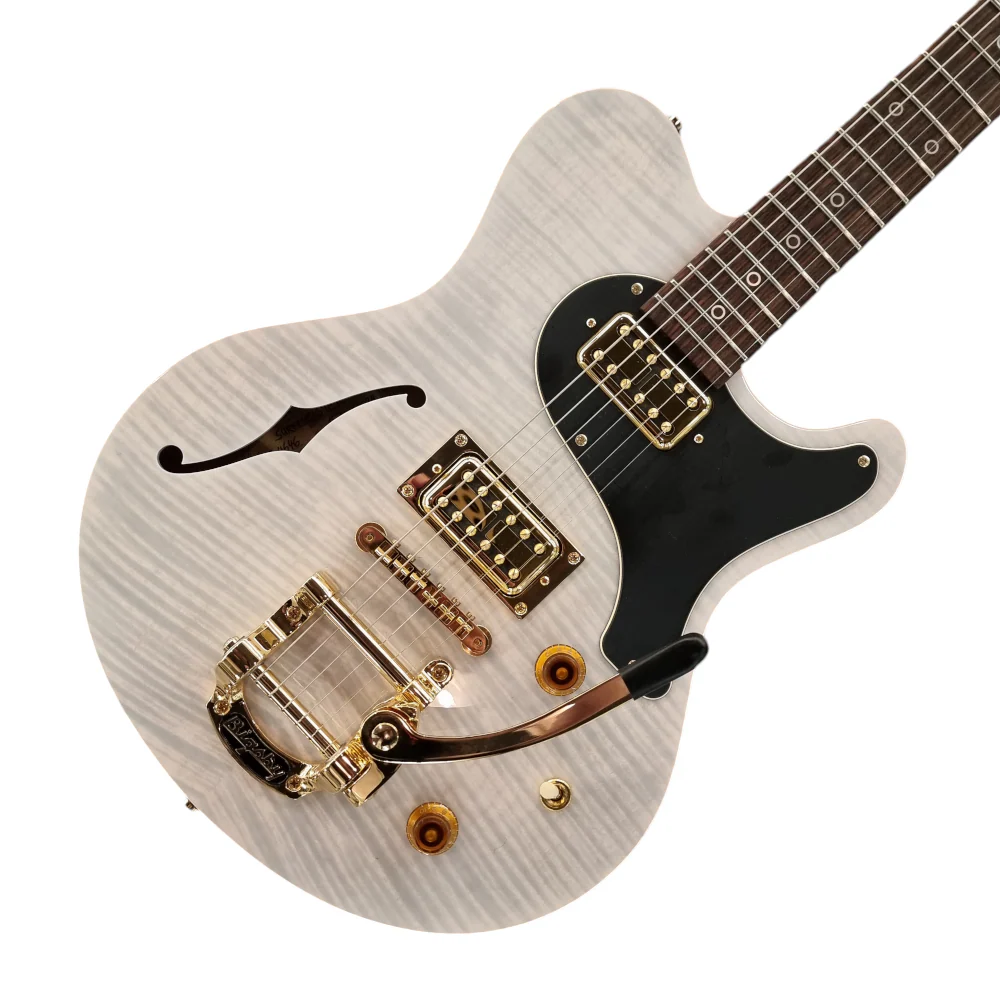 PRELOVED NIK HUBER Surfmeister - Trans White Gold Bigsby - Image 5