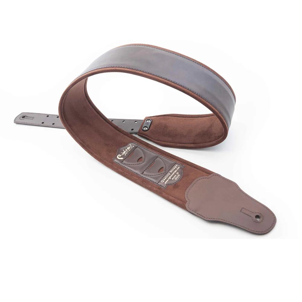 Right On Straps LEATHERCRAFT Fakey Brown Guitar Strap - Image 3