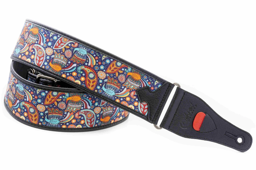 Right On Straps TALISMAN KASHMIR Blue Guitar Strap - Image 3