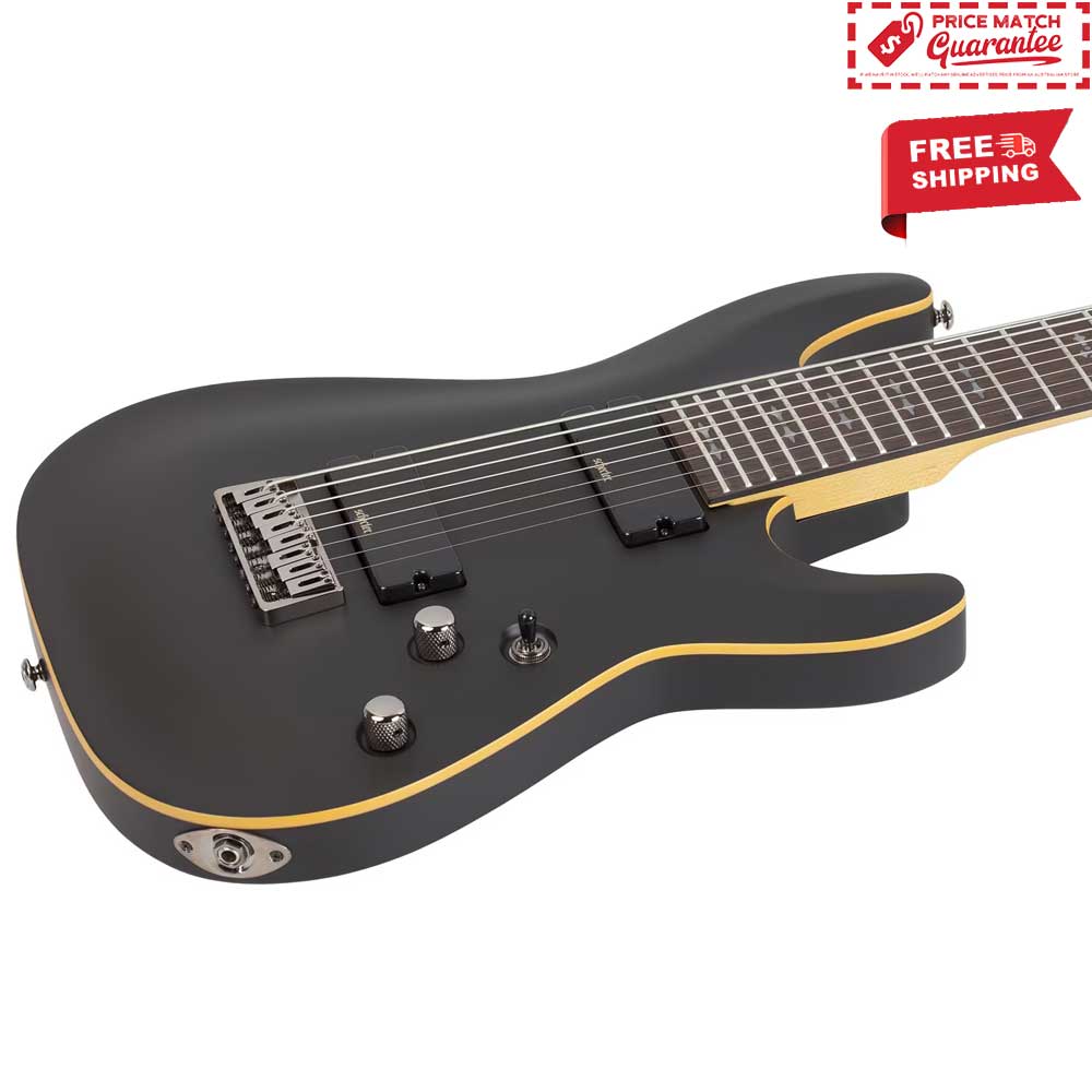 SCHECTER Demon-8 Aged Black Satin - Image 4