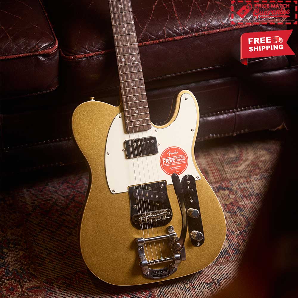 SQUIER  Classic Vibe Custom Telecaster with Bigsby - Aztec Gold - Image 4
