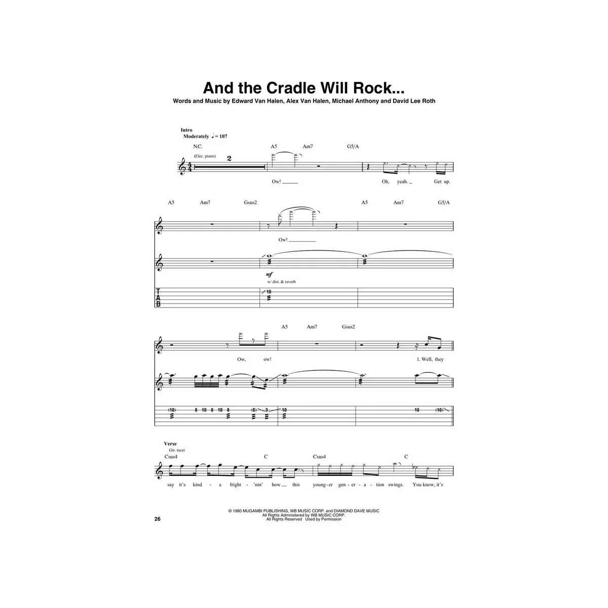 Van Halen 1978-1984 Guitar Play Along Vol.50 BK/CD (TAB) - Image 3